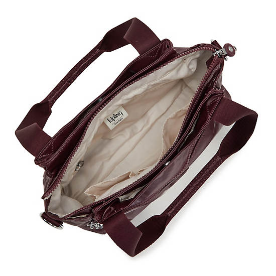 Kipling Elysia Metallic Axelväska Vinröda | SE 1809OK